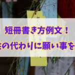 願い事を短冊に飾る