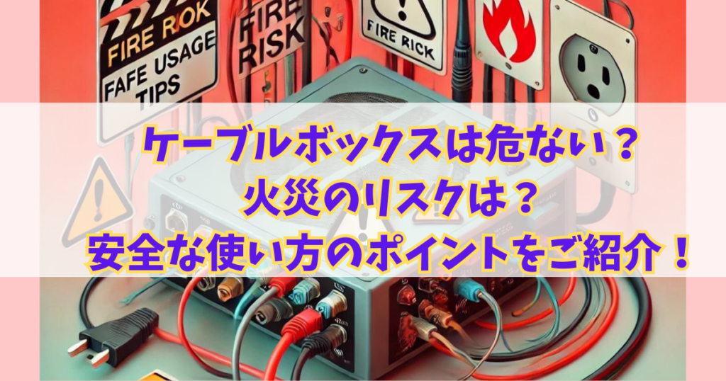 ケーブルボックスは危ない？火災のリスクは？安全な使い方のポイントをご紹介！