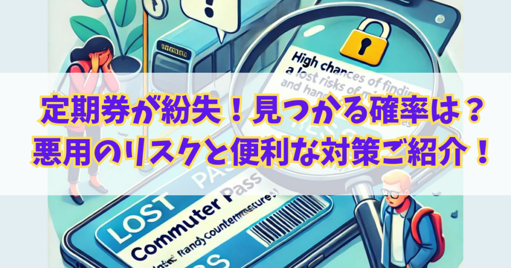 定期券の紛失！見つかる確率は?! 悪用のリスクと便利な対策ご紹介！