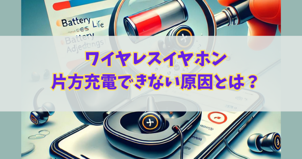 ワイヤレスイヤホン片方充電できない原因とは？汚れや寿命、設定の見直し方法もご紹介！