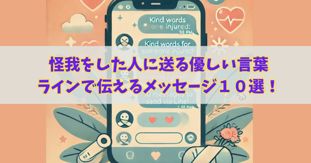 【怪我をした人に送る優しい言葉】ラインで伝えるべきメッセージ10選！