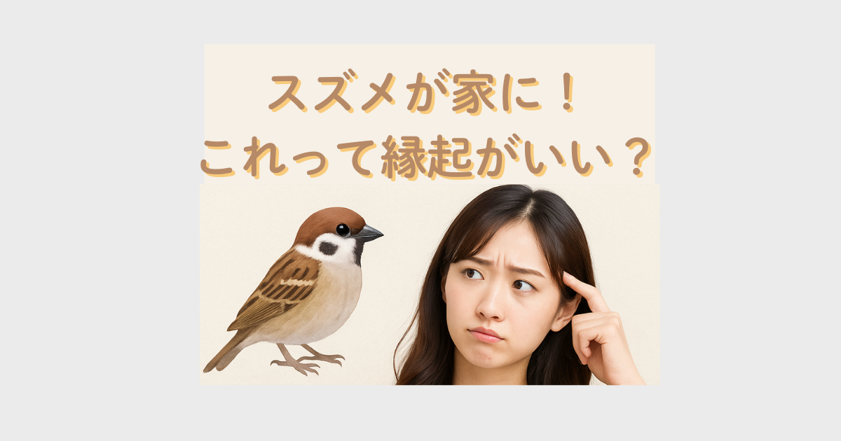 スズメが家に入ってきた　縁起