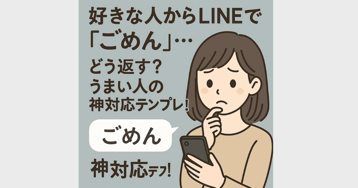 line ごめん 返し方 好きな人